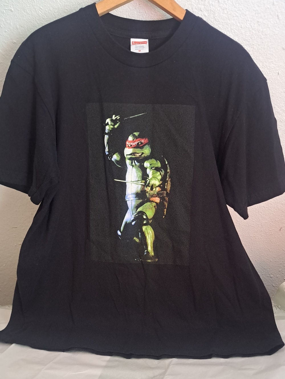 Supreme Raphael Tee Black Graphic T-Shirt Medium